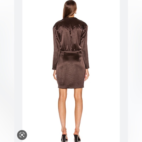 NANUSHKA Pantha saltin dress sz L espresso - Picture 4 of 12